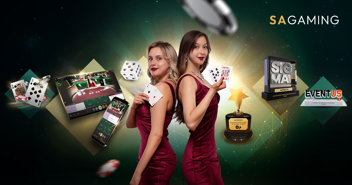 Image for an online Blackjack game featuring a dealer at a casino table on the left and a mobile interface on the right. The text 'BLACKJACK' is prominently displayed at the bottom, with playing cards and poker chips floating around.